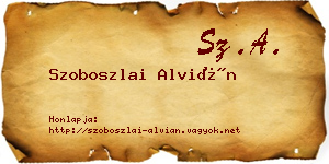 Szoboszlai Alvián névjegykártya